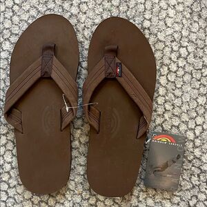 Rainbow Sandals Men's Large Espresso Flip Flops